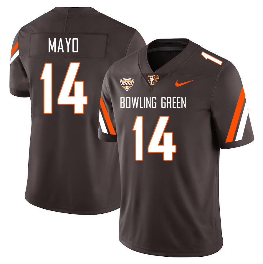 Bowling Green Falcons #14 Davian Mayo College Football Jerseys Stitched Sale-Brown